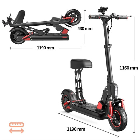 BOGIST C1 Pro Electric Scooter - 500W Motor 720WH Battery 45KM Range - Red