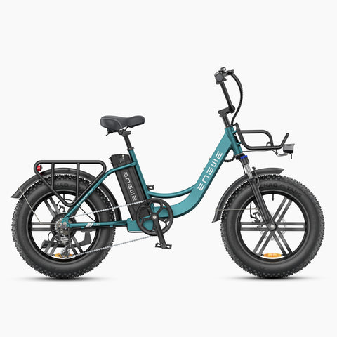 Electric Bike ENGWE L20 Boost - 250W Motor 48V13Ah Battery 20 Inch Tires Mechanical Disc Brakes - Green