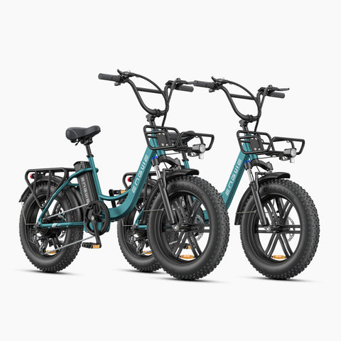Electric Bike ENGWE L20 Boost - 250W Motor 48V13Ah Battery 20 Inch Tires Mechanical Disc Brakes - Green