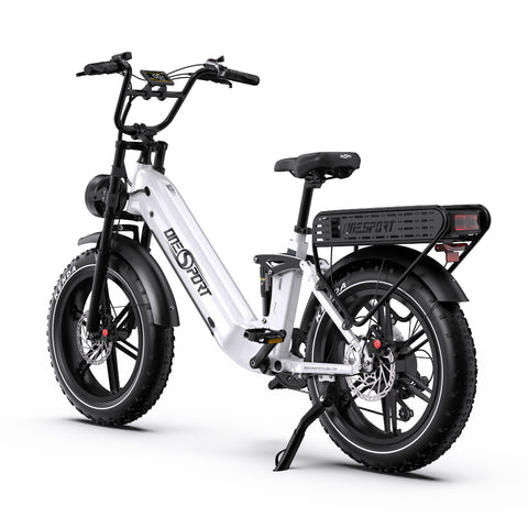 Electric Bike ONESPORT OT08 PRO - Motor 500W Battery 48V18AH*2 20 Inch Disc Brakes - White