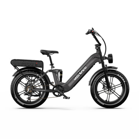 Electric Bike ONESPORT OT08 PRO - Motor 500W Battery 48V18AH*2 20 Inch Disc Brakes - Grey