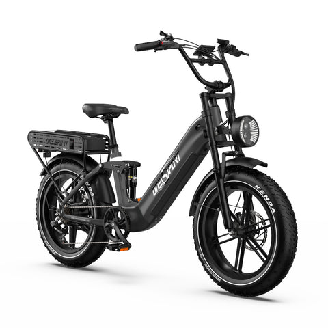 Electric Bike ONESPORT OT08 PRO - Motor 500W Battery 48V18AH*2 20 Inch Disc Brakes - Grey