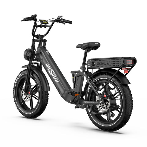 Electric Bike ONESPORT OT08 PRO - Motor 500W Battery 48V18AH*2 20 Inch Disc Brakes - Grey