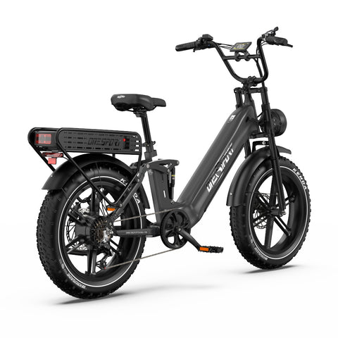 Electric Bike ONESPORT OT08 PRO - Motor 500W Battery 48V18AH*2 20 Inch Disc Brakes - Grey