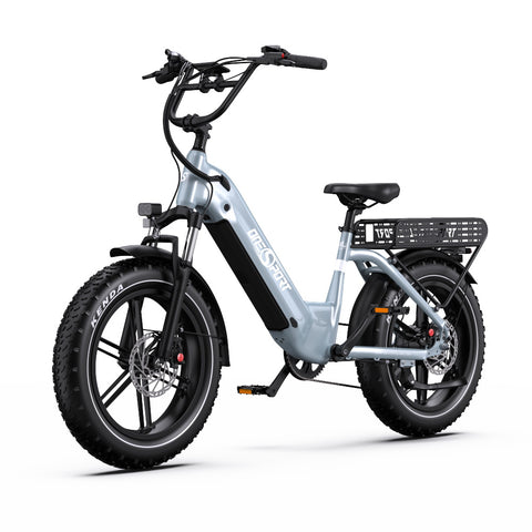 Electric Bike ONESPORT OT08 - Motor 500W Battery 48V18AH 20 Inch Disc Brakes - Grey