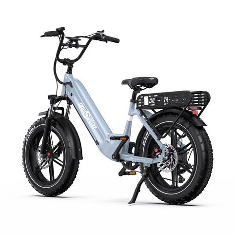 Electric Bike ONESPORT OT08 - Motor 500W Battery 48V18AH 20 Inch Disc Brakes - Grey