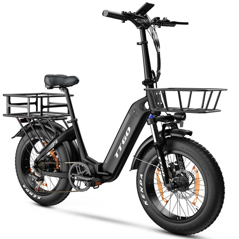 Front Basket TTGO F6 E-Bike - 350x310x190mm 2.88KG - Black