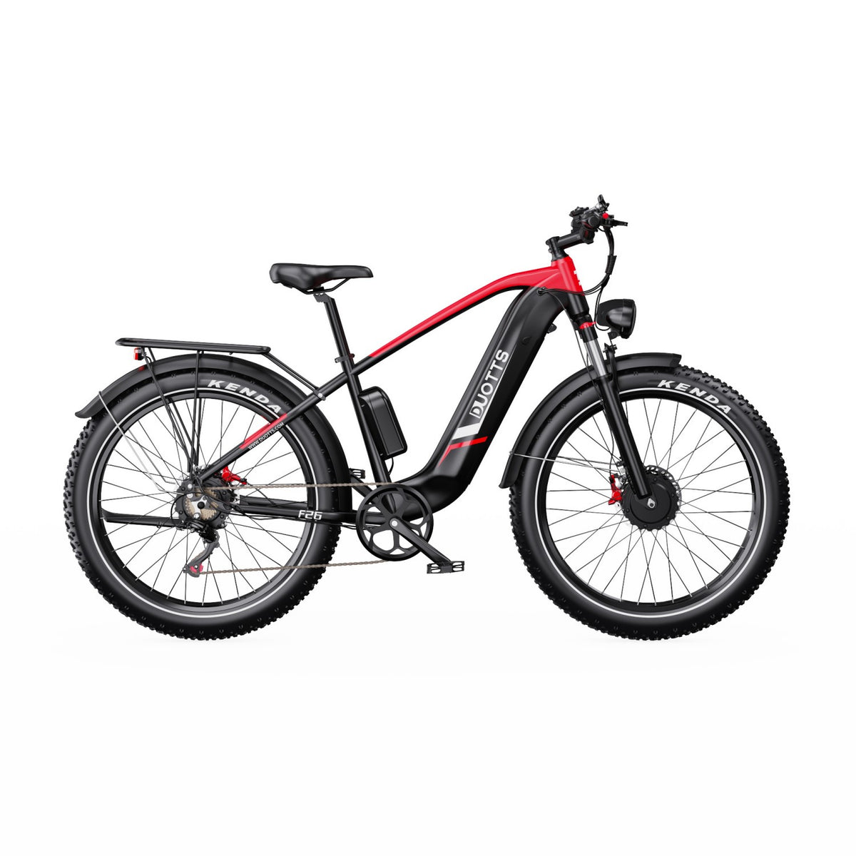 Duotts F26 Electric Bike - 750W*2 Motor 48V 20Ah Battery Not foldable - Black Red