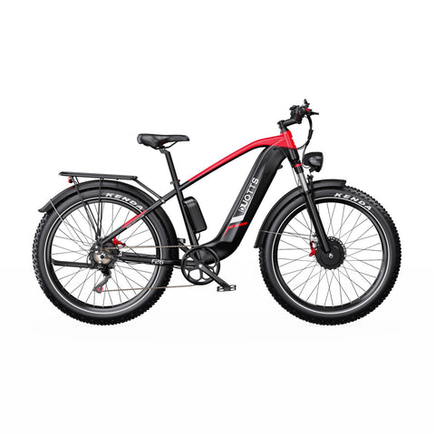 Duotts F26 Electric Bike - 750W*2 Motor 48V 20Ah Battery Not foldable - Black Red