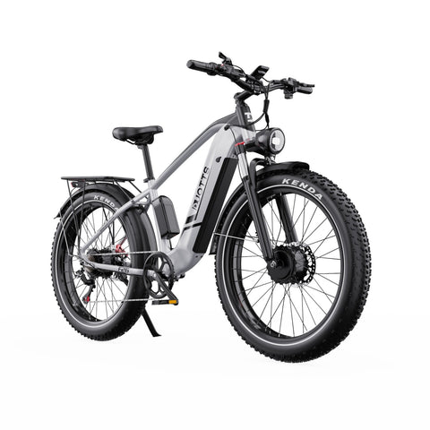 Duotts F26 Electric Bike - 750W*2 Motor 48V 20Ah Battery Not foldable - Silver White