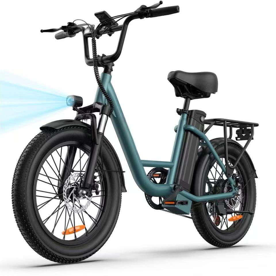 Electric Bike URLIFE E20 - 250W Motor 48V 13Ah Battery 20 Inch Tires  Disc Brakes - Green