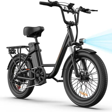 Electric Bike URLIFE E20 - 250W Motor 48V 13Ah Battery 20 Inch Tires  Disc Brakes - Black