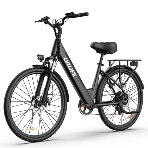 Electric Bike URLIFE E26  - Motor 250W Battery 48V10.4Ah 26 Inch Tires Disc Brakes - Black