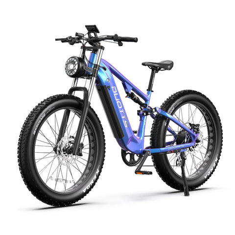 Duotts E26 Electric Bike - Motor 750W  Battery 48V20AH 26*4.0 Inch  Fat Tire Front Rear Hydraulic Brakes - Blue Purple