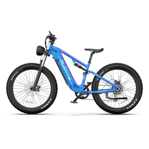 Duotts E26 Electric Bike - Motor 750W  Battery 48V20AH 26*4.0 Inch  Fat Tire Front Rear Hydraulic Brakes - Blue Purple