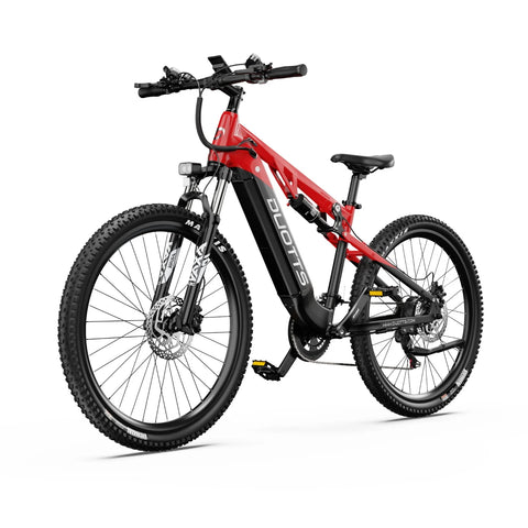 Duotts E29 Electric Bike - 250W Motor 48V13.5AH Battery Hydraulic Brakes - Black Red