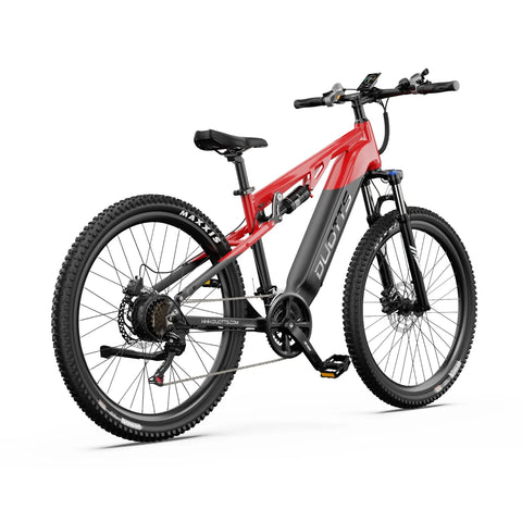 Duotts E29 Electric Bike - 250W Motor 48V13.5AH Battery Hydraulic Brakes - Black Red