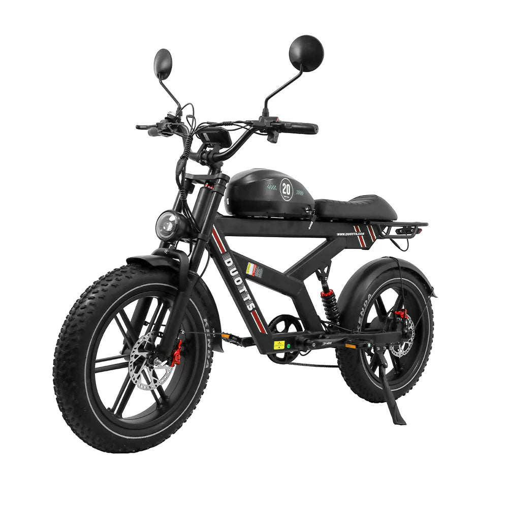 DUOTTS F20 Electric Bike - 750W Motors 52V 27AH Battery with Hydraulic Disc Brakes - Black