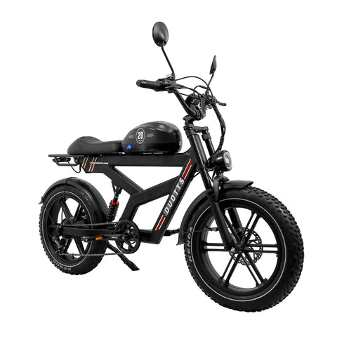 DUOTTS F20 Electric Bike - 750W Motors 52V 27AH Battery with Hydraulic Disc Brakes - Black