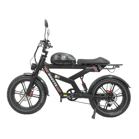 DUOTTS F20 Electric Bike - 750W Motors 52V 27AH Battery with Hydraulic Disc Brakes - Black