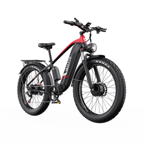 Duotts F26 Electric Bike - 750W*2 Motor 48V 20Ah Battery Not foldable - Black Red