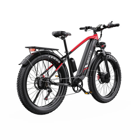 Duotts F26 Electric Bike - 750W*2 Motor 48V 20Ah Battery Not foldable - Black Red