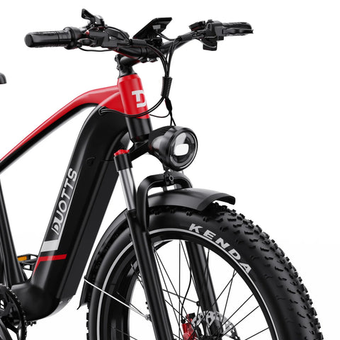Electric Bike Duotts F26 Lite - Motor 500W Battery 48V18Ah 26" Tire Hydraulic Brake - Black Red