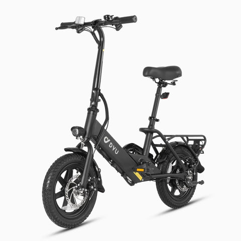 DYU C3 14 INCH Electric Bike - 250W Motor 36V7.5Ah Battery 45KM Range Disc Brakes - Black