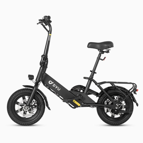 DYU C3 14 INCH Electric Bike - 250W Motor 36V7.5Ah Battery 45KM Range Disc Brakes - Black