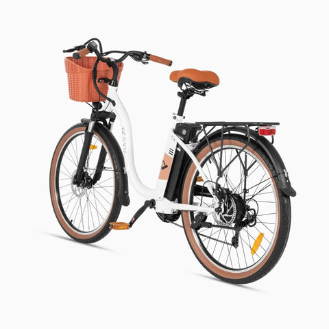 DYU C6 PRO 26 INCH  Electric Bike - 250W Motor 36V15.6Ah Battery 80KM Range Disc Brakes - White