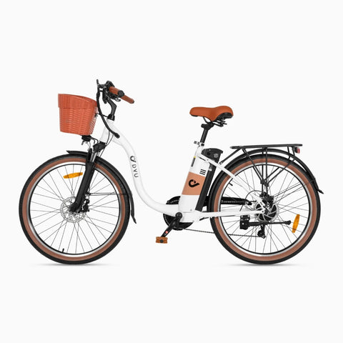 DYU C6 PRO 26 INCH  Electric Bike - 250W Motor 36V15.6Ah Battery 80KM Range Disc Brakes - White