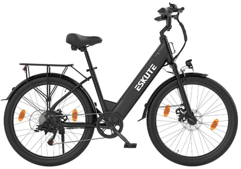ESKUTE C100 PLUS Electric Bike Disc Brakes 250W 36V13Ah 100KM -black