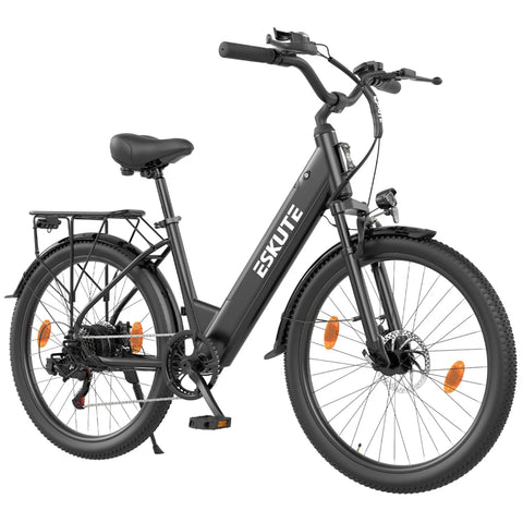 ESKUTE C100 PLUS Electric Bike Disc Brakes 250W 36V13Ah 100KM -black