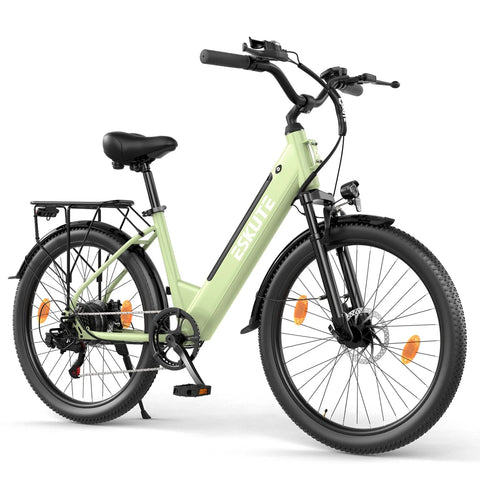 ESKUTE C100 PLUS Electric Bike Disc Brakes 250W 36V13Ah 100KM-green