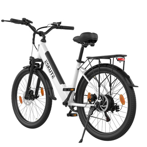 ESKUTE C100 PLUS Electric Bike Disc Brakes 250W 36V13Ah 100KM-white