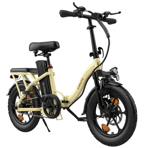 ESKUTE D100  36V 13Ah 16" Electric Bike - 250W Motor  Mechanical Disc Brakes - Beige