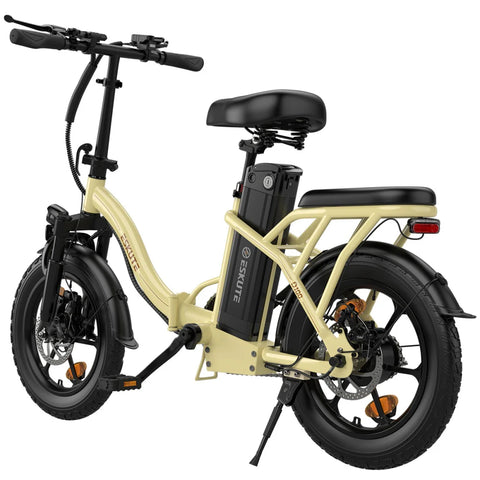 ESKUTE D100  36V 13Ah 16" Electric Bike - 250W Motor  Mechanical Disc Brakes - Beige