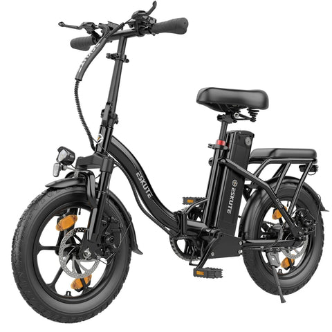 ESKUTE D100  36V 13Ah 16" Electric Bike - 250W Motor  Mechanical Disc Brakes - Black