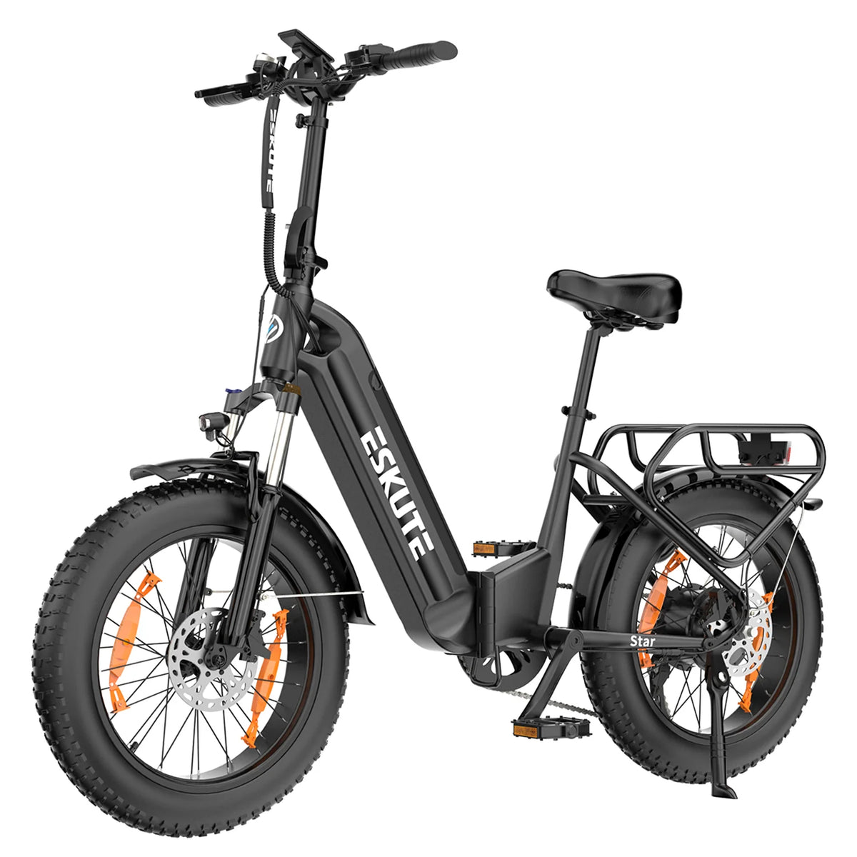Electric Bike ESKUTE Star - 250W Motor 36V25AH Battery 20 Inch Tires Hydraulic disc brakes - Black