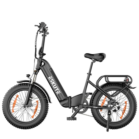 Electric Bike ESKUTE Star - 250W Motor 36V25AH Battery 20 Inch Tires Hydraulic disc brakes - Black
