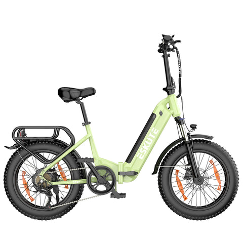 Electric Bike ESKUTE Star - 250W Motor 36V25AH Battery 20 Inch Tires Hydraulic disc brakes - Green