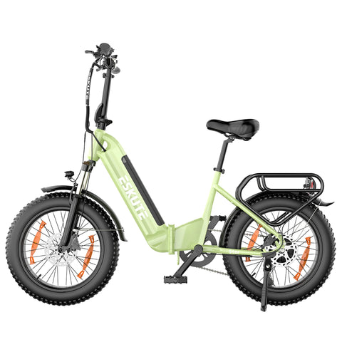 Electric Bike ESKUTE Star - 250W Motor 36V25AH Battery 20 Inch Tires Hydraulic disc brakes - Green