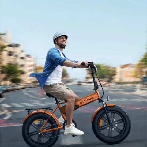 ENGWE EP-2 BOOST Electric Bike - 250W 624Wh 20x4.0 Fat Tires Hydraulic Brakes - Brown