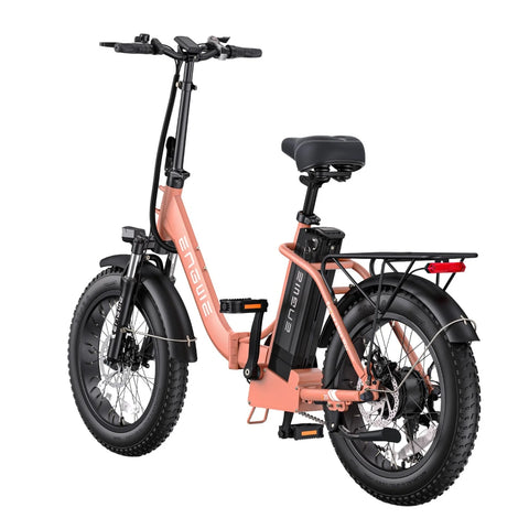 Electric Bike ENGWE L20 2.0 - Motor 750W  Battery 52V13AH 20 Inch Mechanical Disc Brake - Pink