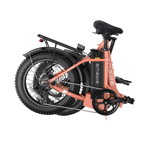 Electric Bike ENGWE L20 2.0 - Motor 750W  Battery 52V13AH 20 Inch Mechanical Disc Brake - Pink