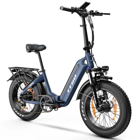 TTGO F6 Electric Bike 250W Motor 36V25AH Battery 20 Inch Tires Hydraulic Disc Brakes – Blue