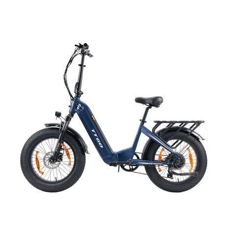 TTGO F6 Electric Bike 250W Motor 36V25AH Battery 20 Inch Tires Hydraulic Disc Brakes – Blue