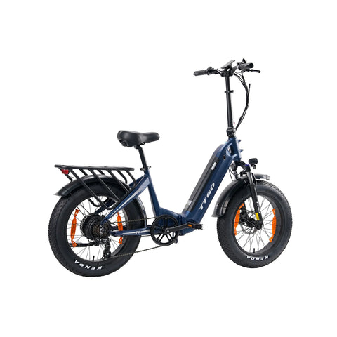 TTGO F6 Electric Bike 250W Motor 36V25AH Battery 20 Inch Tires Hydraulic Disc Brakes – Blue