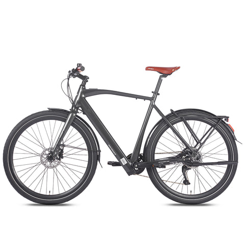 FAFREES F700M Urban E-Bike - 250W Motor 36V10AH Battery  Aluminum Frame Hydraulic Disc Brakes - Black