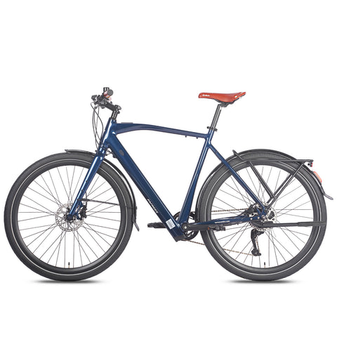 FAFREES F700M Urban E-Bike - 250W Motor 36V10AH Battery  Aluminum Frame Hydraulic Disc Brakes - Blue